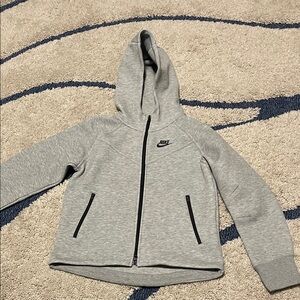 Nike Kids Light Gray Full-Zip Hoodie